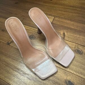 ASOS Nude Clear Strap Heels